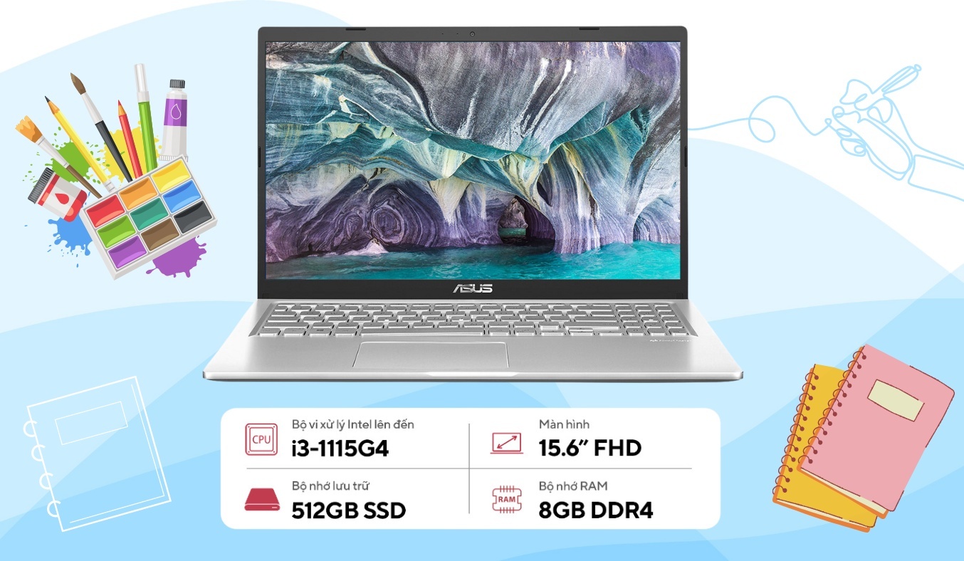 Laptop Asus Vivobook 15 laptop học tập và văn phòng