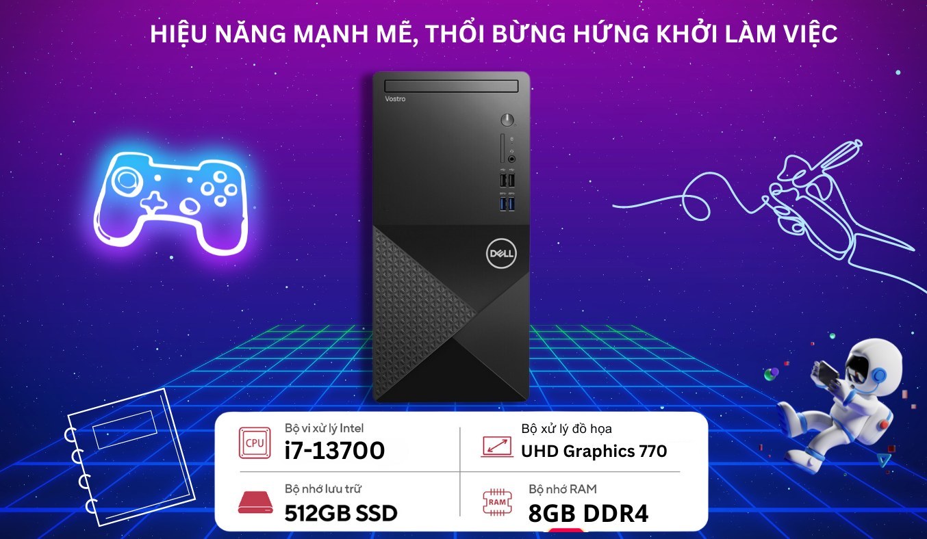 PC Dell Vostro 3020 (MTI7V3020W1) Giá Rẻ, Chính Hãng | Nguyễn Kim