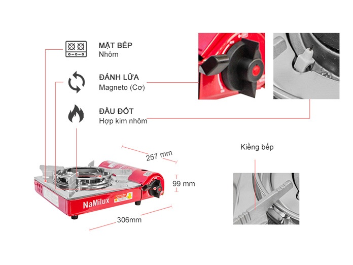 Bếp gas mini Namilux NH-042PS