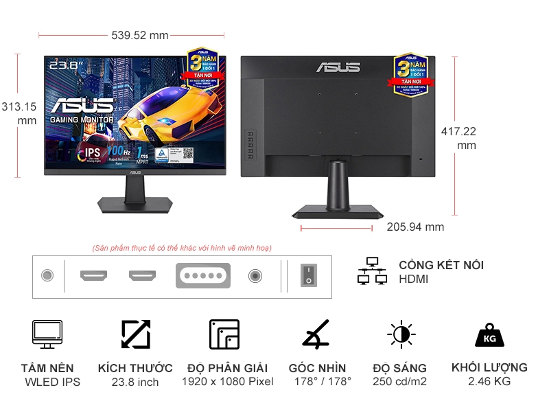 Màn hình Asus 23.8 inch VA24EHF