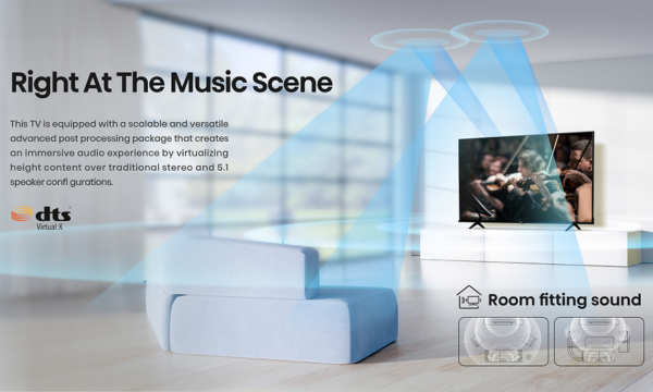 Google Tivi Hisense 4K 55 inch 55A6500H - âm thanh