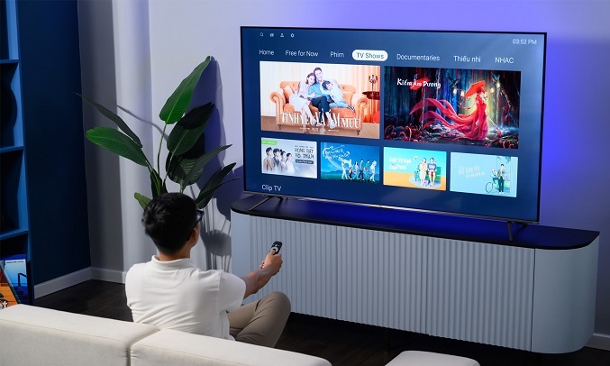 Google Tivi TCL QLED 4K 55 inch 55C635 - Hệ điều hành Google TV