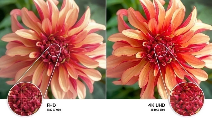 Smart Tivi Samsung Crystal UHD 4K 50 inch UA50AU8000KXXV - Độ phân giải 4K