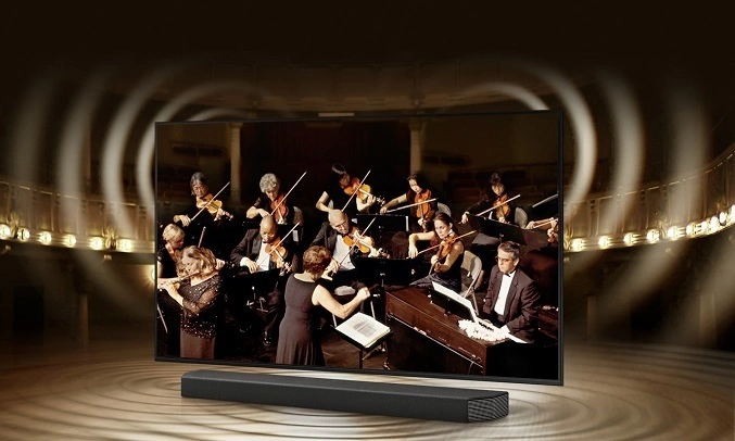 Smart Tivi Samsung Crystal UHD 4K 75 inch UA75AU8000KXXV - Công nghệ Q-Symphony