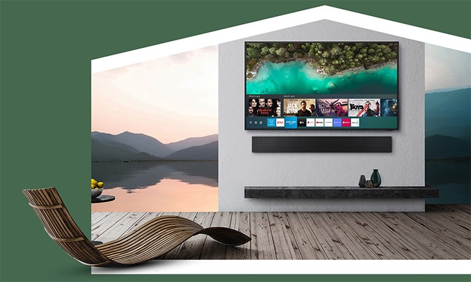 Smart Tivi Samsung 4K 75 inch QA75LST7TAKXXV kho ứng dụng giải trí đa dạng