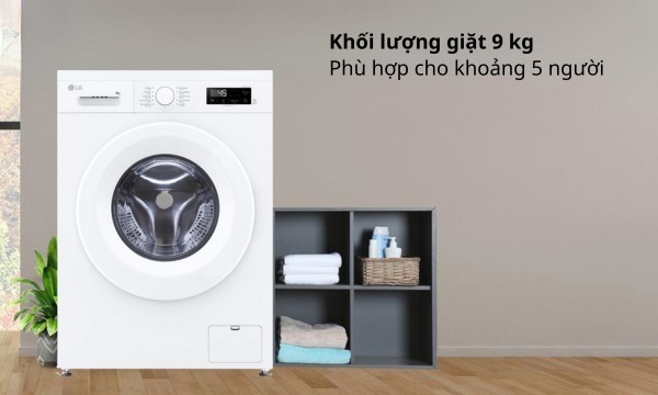 Máy giặt LG Inverter 9 kg FB1209S6W - Khối lượng giặt 9 kg