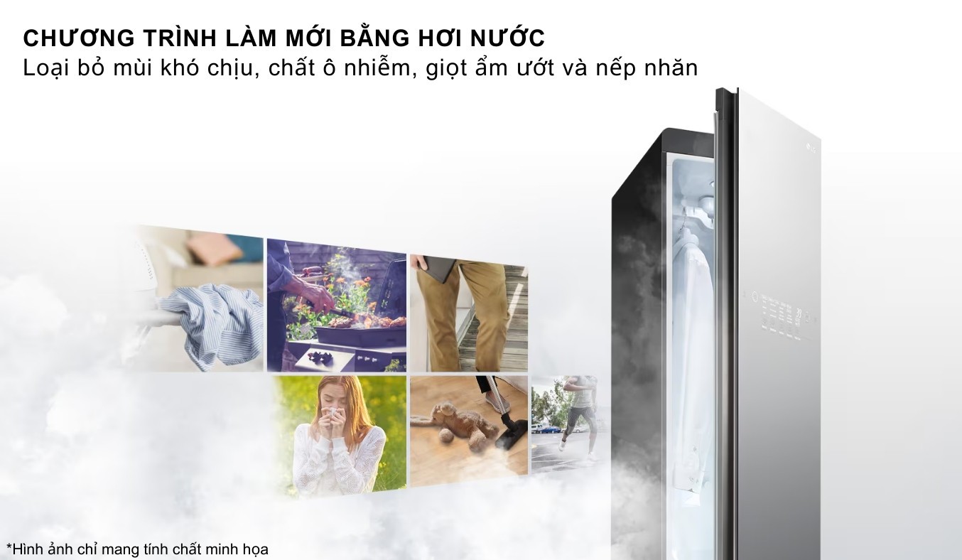 Tủ chăm sóc quần áo thông minh LG Styler S3MFC - Chương trình làm mới