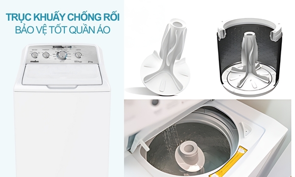 Máy giặt công nghiệp Mabe 21 kg WMA71214CBCS0 - Trục khuấy chống rối quần áo