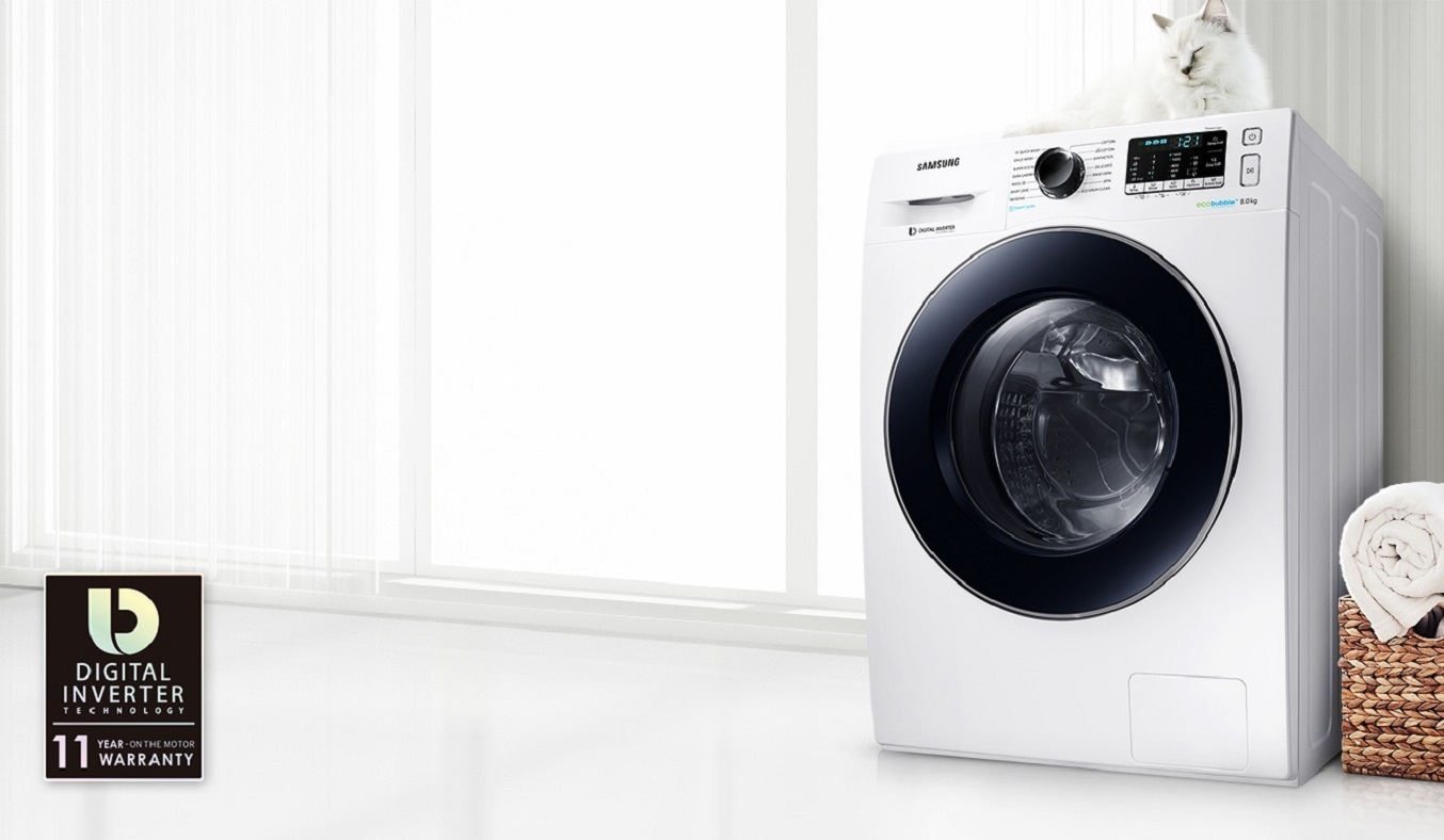 Máy giặt Samsung Inverter 9 kg WW90J54E0BW tiết kiệm điện năng