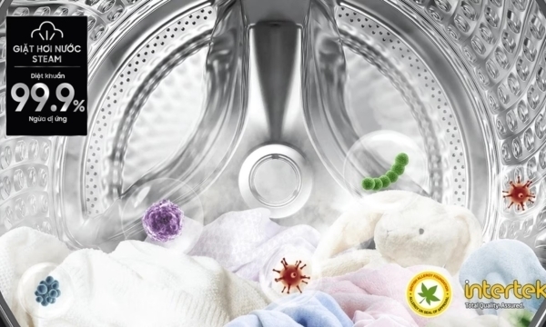 Máy giặt sấy Samsung WD12BB944DGHSV 12/8kg - Giặt hơi nước diệt khuẩn Hygiene Steam