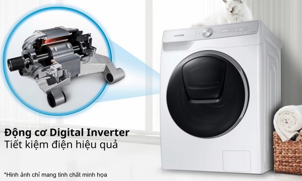 Máy giặt sấy Samsung WD95T4046CE/SV 9.5/6kg - Động cơ Digital Inverter tiết kiệm điện