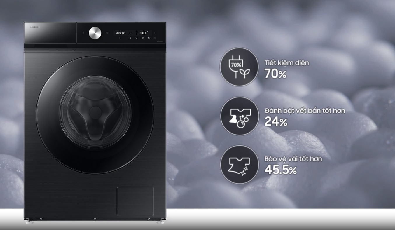 Máy giặt Samsung Inverter 11 kg WW11CB944DGBSV -  Bong bóng siêu mịn AI Ecobubble+™