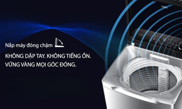 Máy giặt Aqua Inverter 18 kg AQW-DR180UHT.PS cửa đóng chậm an toàn