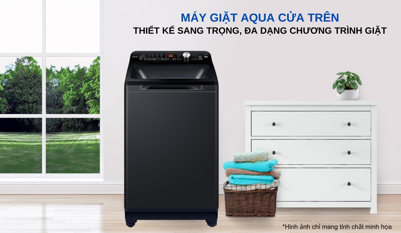 Máy giặt Aqua 10 kg AQW-FR101GT.BK - Công nghệ tiết kiệm điện vượt trội