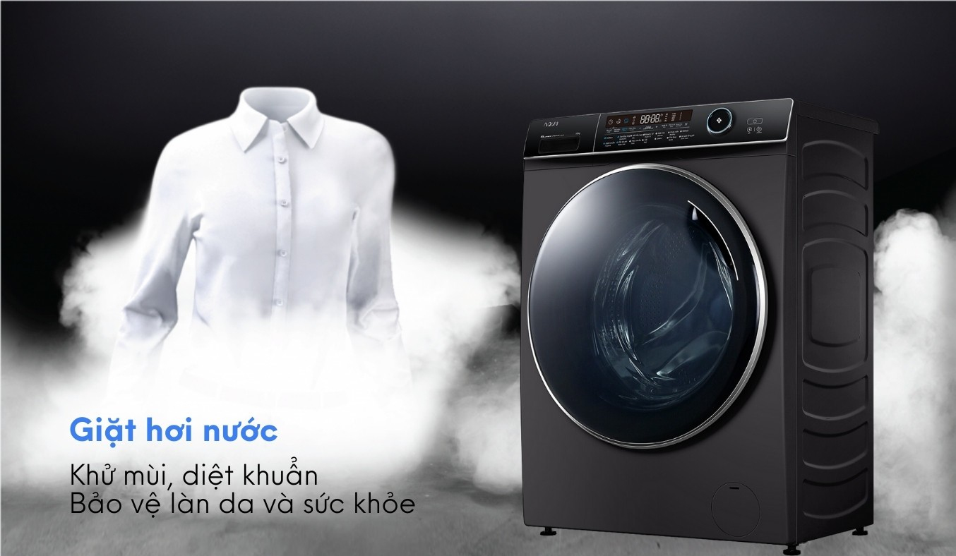 Máy giặt Aqua 15 kg AQD-A1500H.PS công nghệ giặt hơi nước