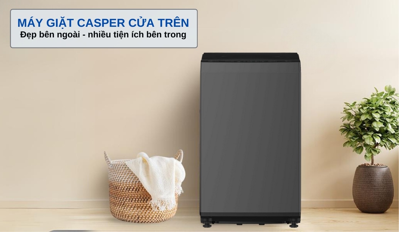 Máy giặt Casper 8.5 kg WT-85NG1 thiết kế sang trọng