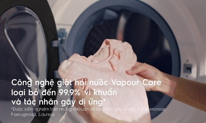 Máy giặt Electrolux Inverter 9 kg EWF9024ADSA - Công nghệ Vapour Care