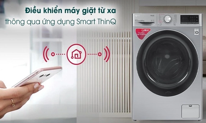 Máy giặt LG Inverter 8.5 Kg FV1408S4V - Điều khiển máy giặt từ xa