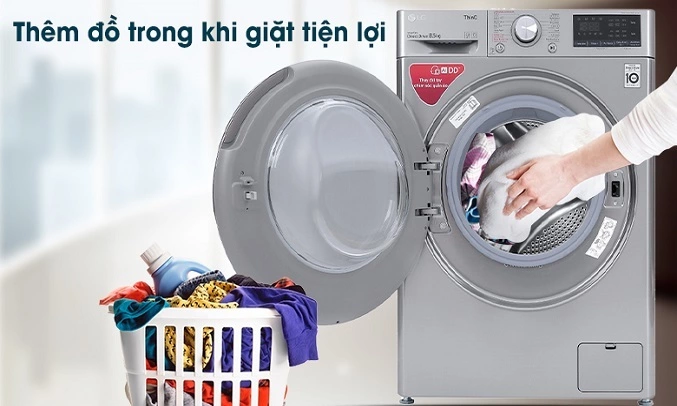 Máy giặt LG Inverter 8.5 Kg FV1408S4V - Thêm đồ trong khi giặt