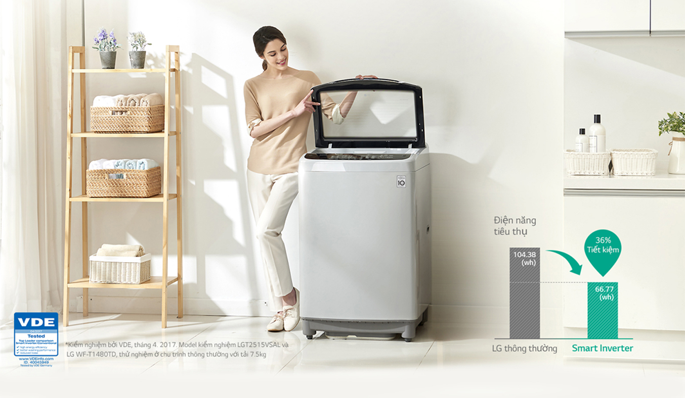 Máy giặt LG 8.5 kg T2385VSPM công nghệ Smart Inverter