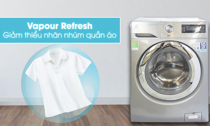 Chức năng Vapour Refresh tích hợp trong máy giặt Electrolux EWF14023S