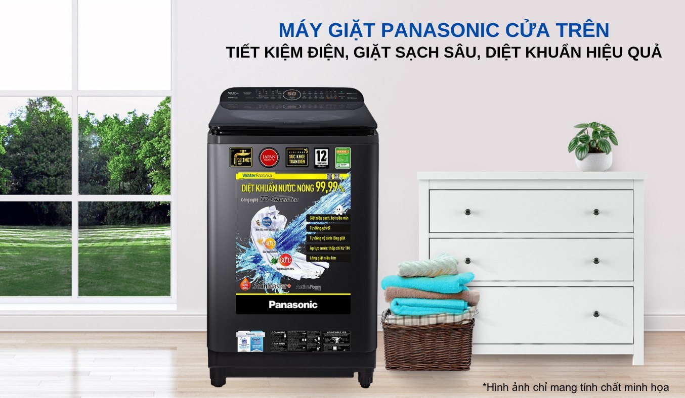 Máy giặt Panasonic Inverter 10.5 kg NA-FD10VR1BV