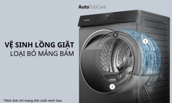 Máy giặt sấy Panasonic NA-V10FC1LVT 10/2kg Vệ sinh lồng giặt tự động