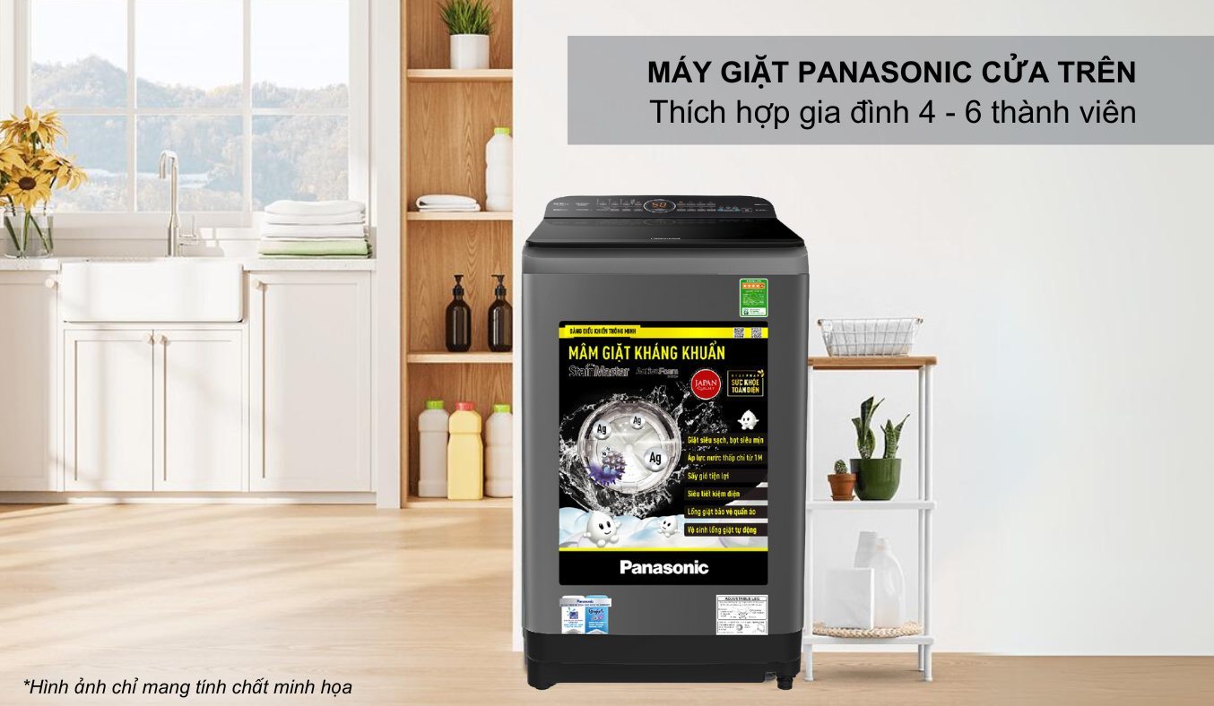 Máy giặt Panasonic Inverter 10.5 kg NA-FD10AR1BV máy giặt cửa trên thông minh