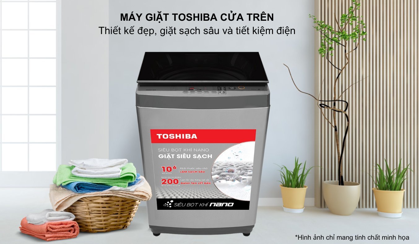 Máy giặt Toshiba Inverter 12 kg AW-DUK1300KV(SG) Máy giặt Toshiba thiết kế sang trọng