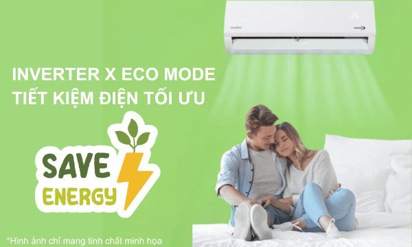 Máy lạnh Comfee Inverter 1 HP CFS-10VAFF-V Tiết kiệm điện vượt trội với INVERTER & ECO MODE