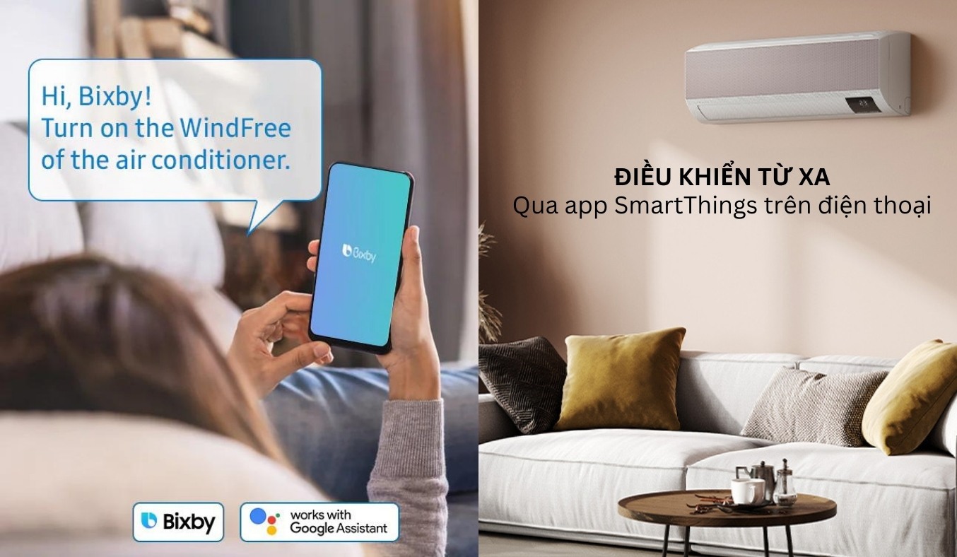 Máy lạnh Samsung Inverter 2 HP AR18CYFAAWKNSV là điều hòa wifi điều khiển bằng Smartphone