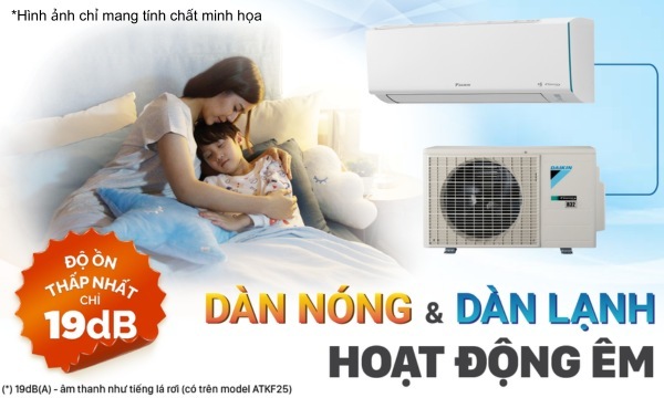 Máy lạnh Daikin Inverter 1 HP ATKF25YVMV/ARKF25YVMV - Hoạt động êm ái