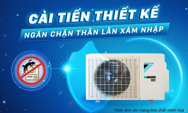 Máy lạnh Daikin Inverter 1 HP ATKF25YVMV/ARKF25YVMV - Dàn nóng cải tiến ngăn thằn lằn xâm nhập