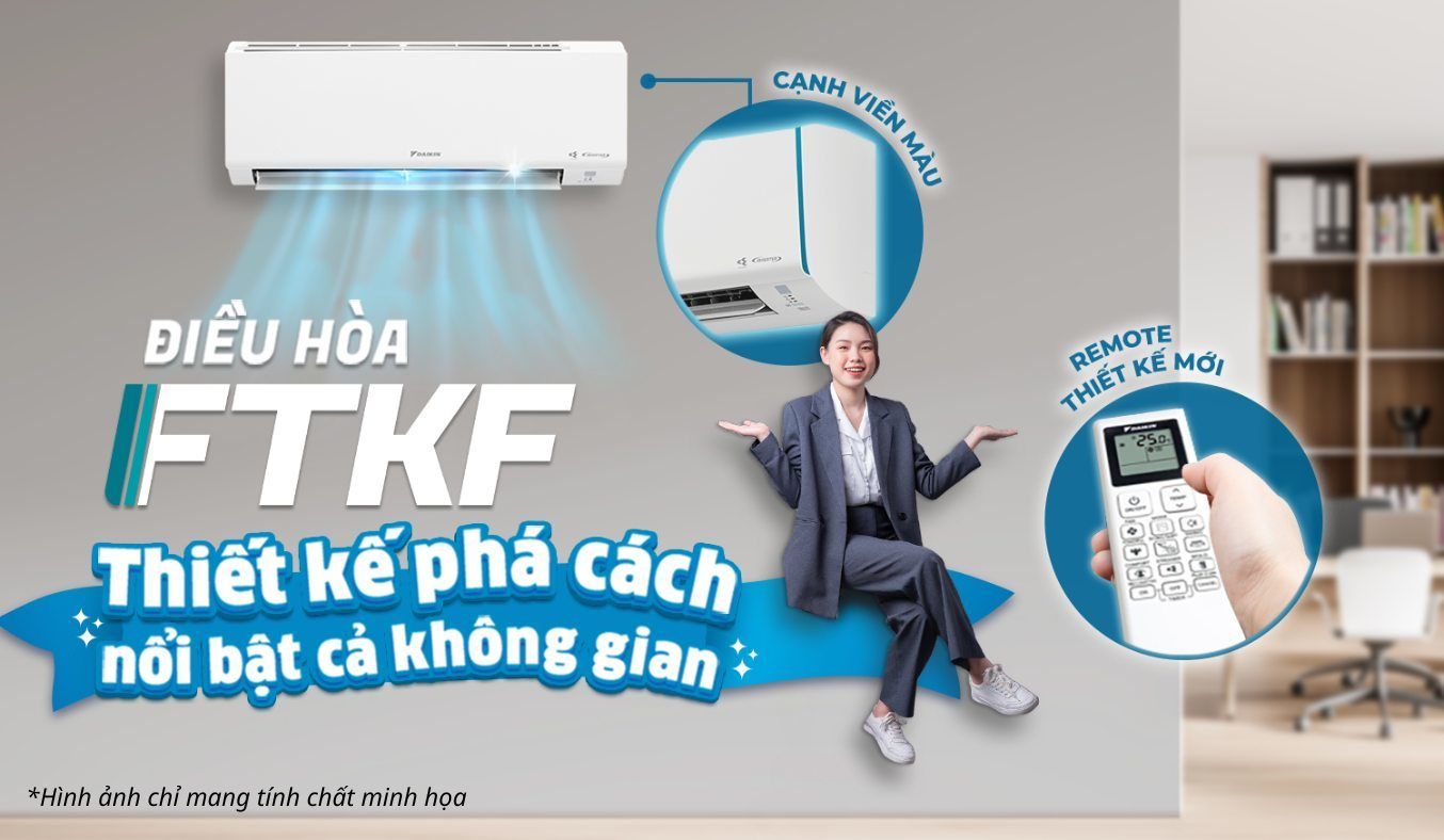 Máy lạnh Daikin Inverter 2 HP FTKF50YVMV/RKF50YVMV