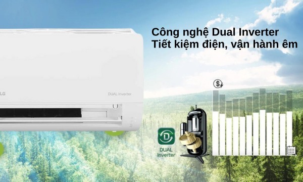 Máy lạnh LG Inverter 2 HP V18WIN1 Công nghệ Dual Inverter tiết kiệm điện