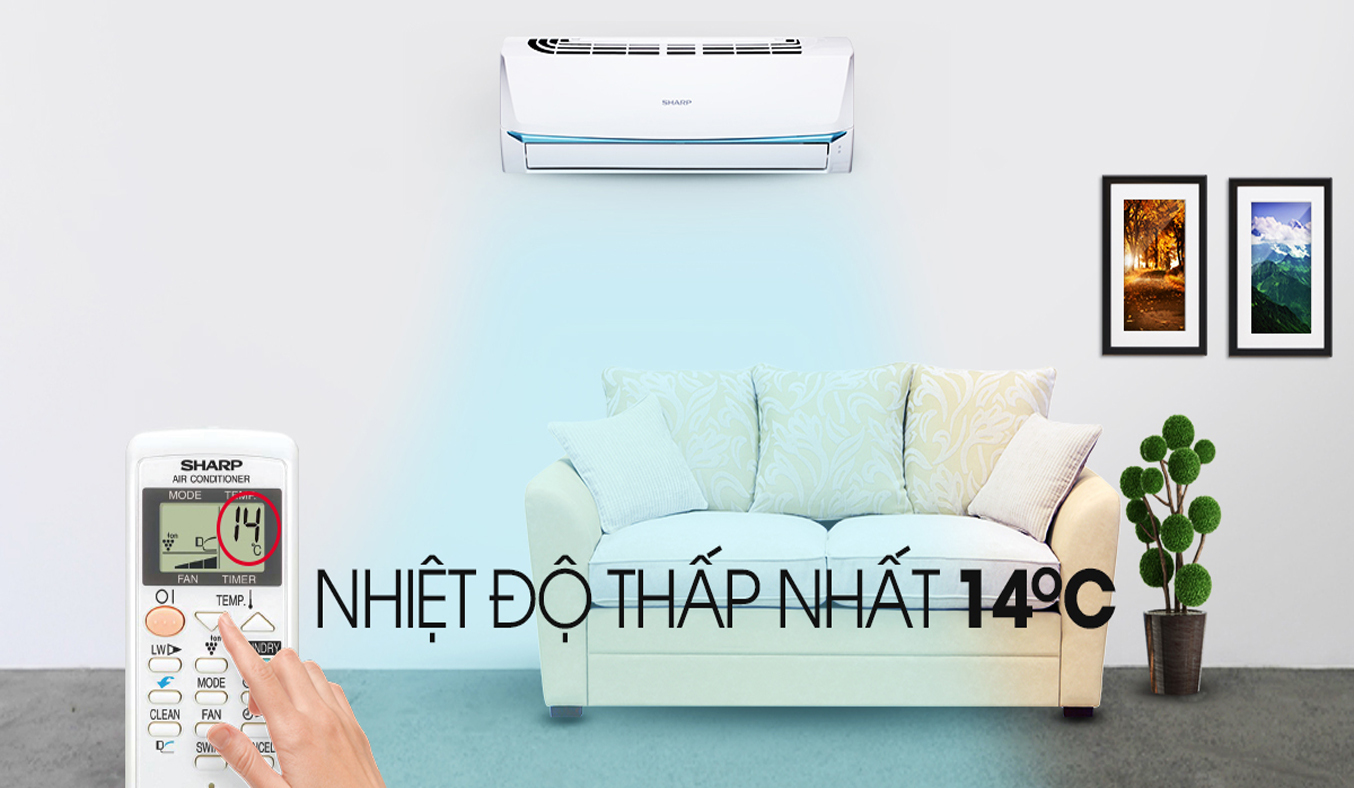 Máy lạnh Sharp 1Hp AH-A9UEW duy trì độ ẩm
