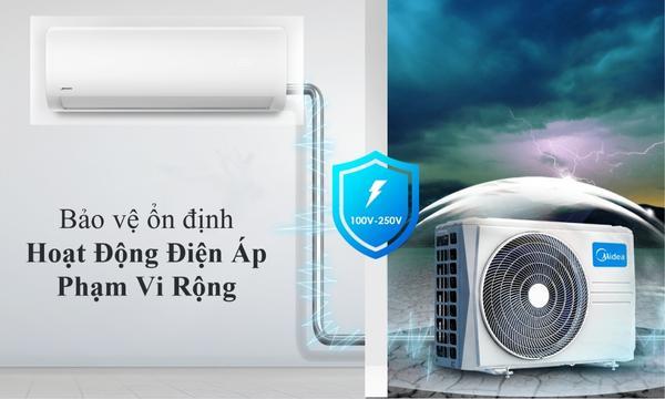 Máy lạnh Midea Inverter 2 HP MSAGII-18CRDN8 phạm vi điện áp rộng