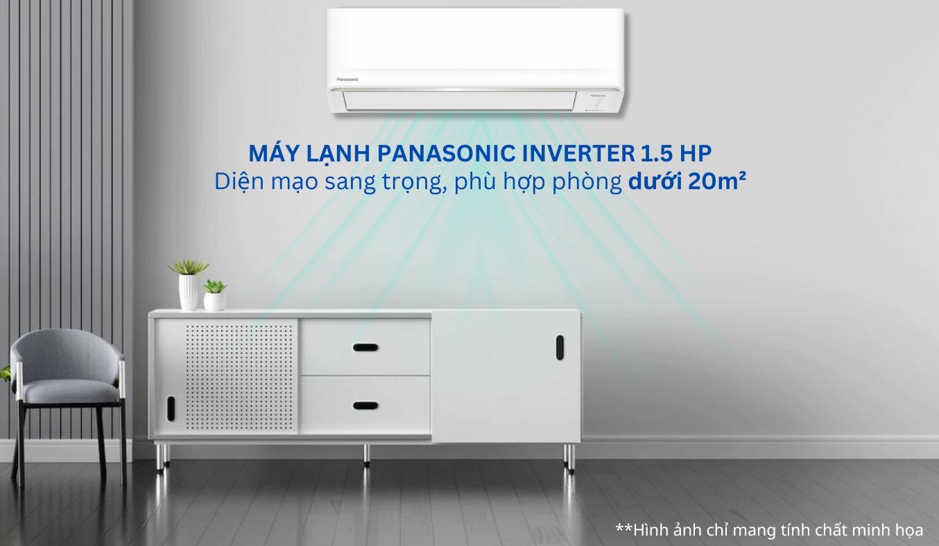 Máy lạnh Panasonic Inverter 1.5 HP CU/CS-PU12AKH-8 điều hòa 1 chiều