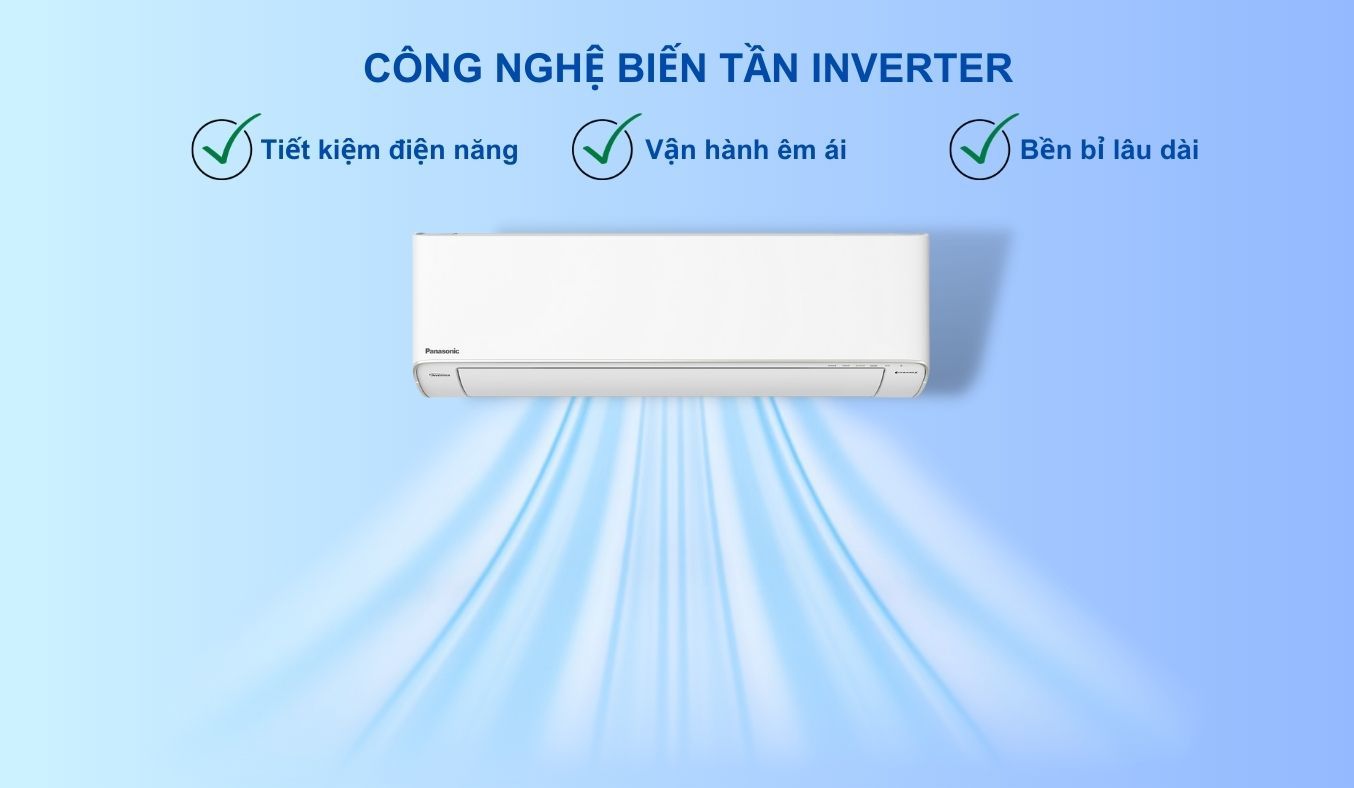 Máy lạnh Panasonic Inverter 1.5 HP CU/CS-XU12ZKH-8 tiết kiệm điện