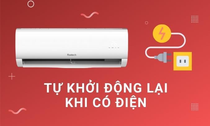 Máy lạnh Reetech Inverter 2 HP RTV18-BK-BT - Tự khởi động lại khi có điện