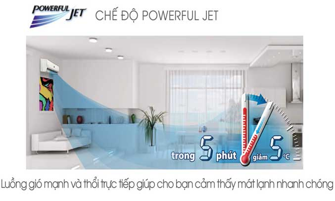 Máy lạnh Sharp 1.5HP AH-A12UEW làm lạnh nhanh chóng