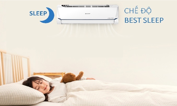 Máy lạnh Sharp Inverter 1HP AH-X9XEW - Chế độ Best Sleep