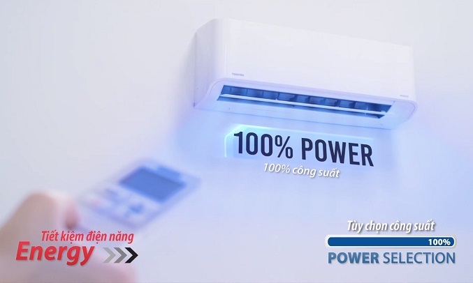 Máy lạnh Toshiba Inverter 1 HP RAS-H10X2KCVG-V - Tùy chọn công suất hoạt động điều hòa 