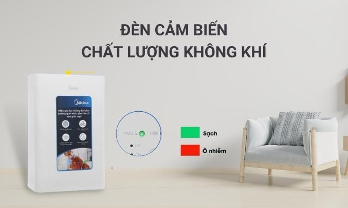 Máy lọc không khí - Cảm biến bụi và đèn báo chất lượng không khí