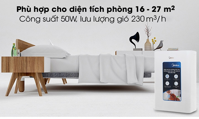 Máy lọc không khí Midea - phù hợp cho phòng 16 - 27m2