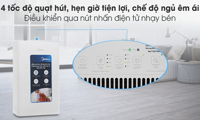 Máy lọc không khí Midea MAP-200GD41 - Tốc độ quạt