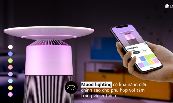 Máy lọc không khí LG PuriCare Aero Furniture AS20GPYU0 đèn 8 màu sắc