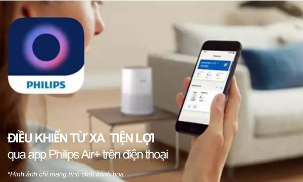 Máy lọc không khí Philips AC0950/10 Điều khiển từ xa mọi lúc qua app Philips Air+