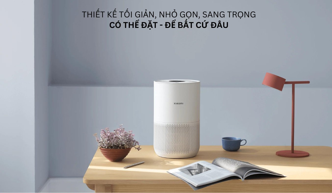 Máy lọc không khí Xiaomi Smart Air Purifier 4 Compact EU (BHR5860EU) Thiết kế nhỏ gọn sang trọng