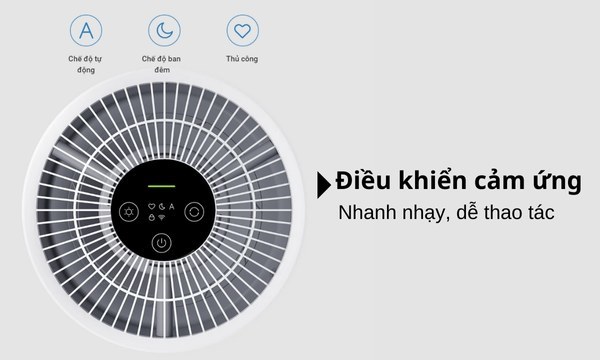 Máy lọc không khí Xiaomi Smart Air Purifier 4 Compact EU (BHR5860EU) Bảng điều khiển cảm ứng màn hình LED